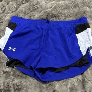 Under Armour Blue and Black Athletic Shorts